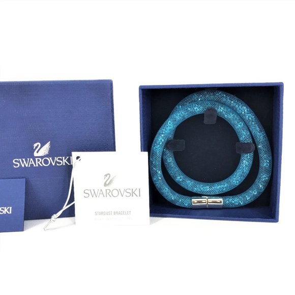 Swarovski Jewelry - SWAROVSKI STARDUST BLUE DBL WRAP BRACELET